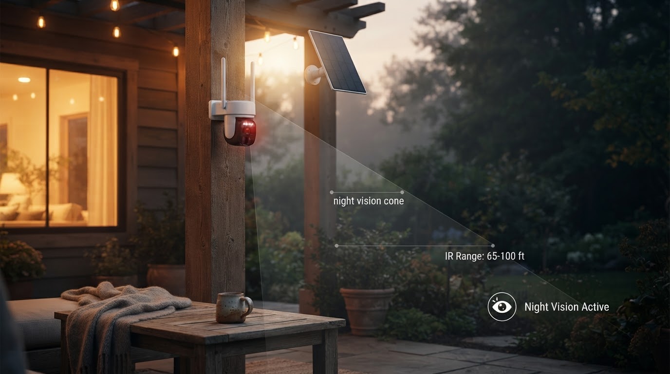 Does an Outdoor Solar Security Camera Have Night Vision?