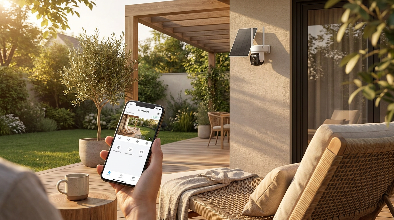 Smart App Integration for Outdoor Solar Security Camera