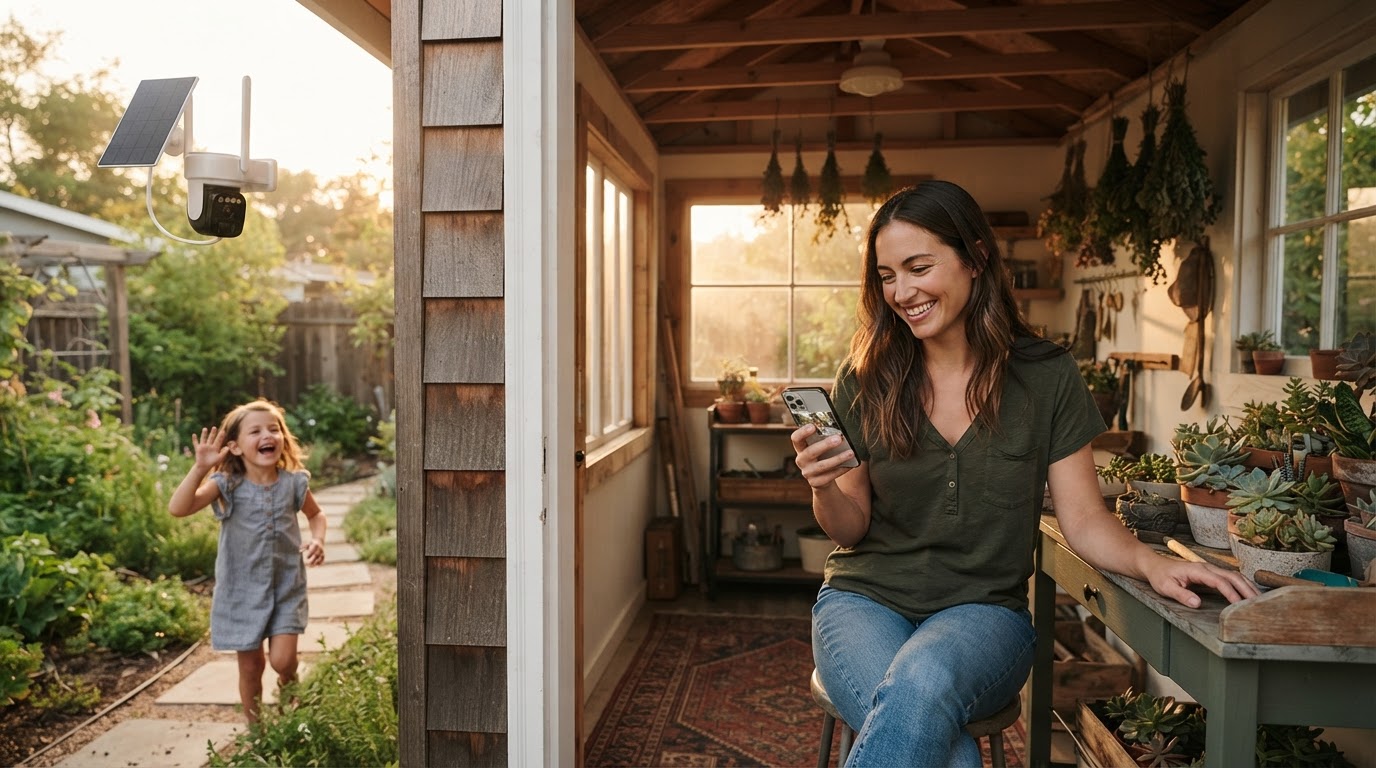 Can an Outdoor Solar Security Camera work for a shed?