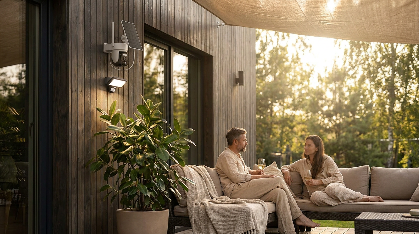 Vuebee Motion Light Debuts Near Outdoor Solar Security Camera