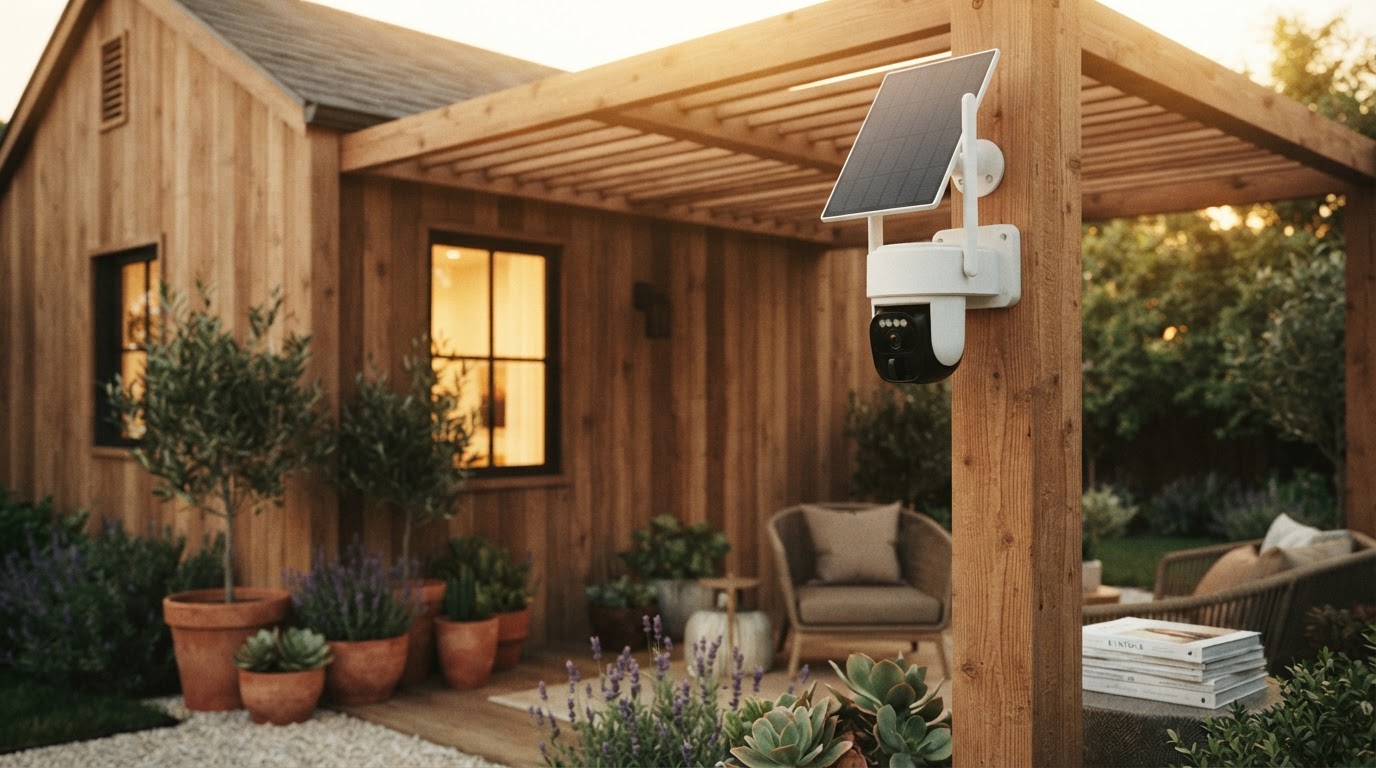 How does a wireless solar powered cctv system work?