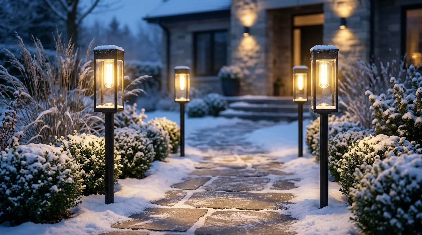 Winter Use: Waterproof Solar Garden Pathway Lights with Automatic On And Off