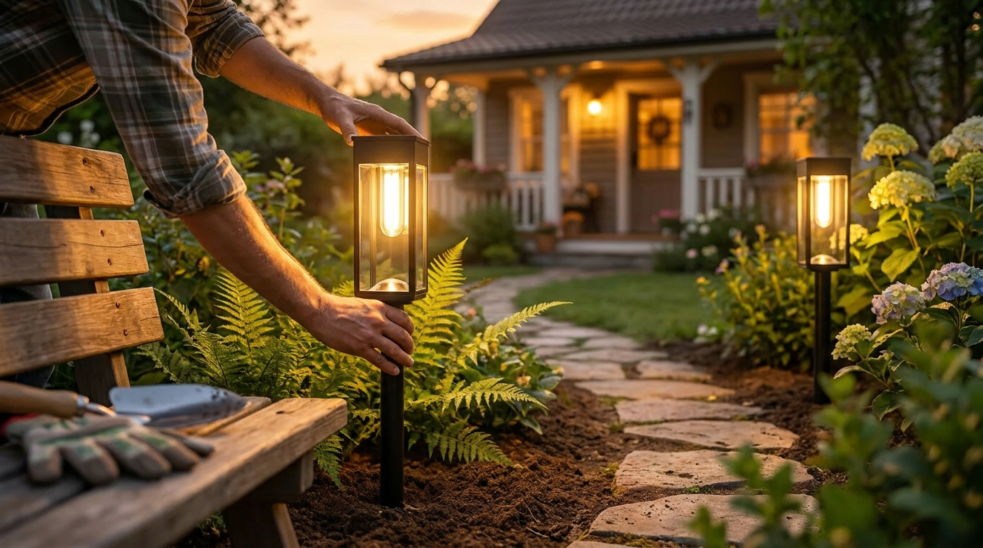 Can I install Waterproof Solar Garden Pathway Lights without wiring?