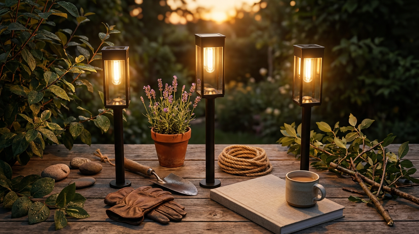 Waterproof Solar Garden Pathway Lights with Automatic On And Off