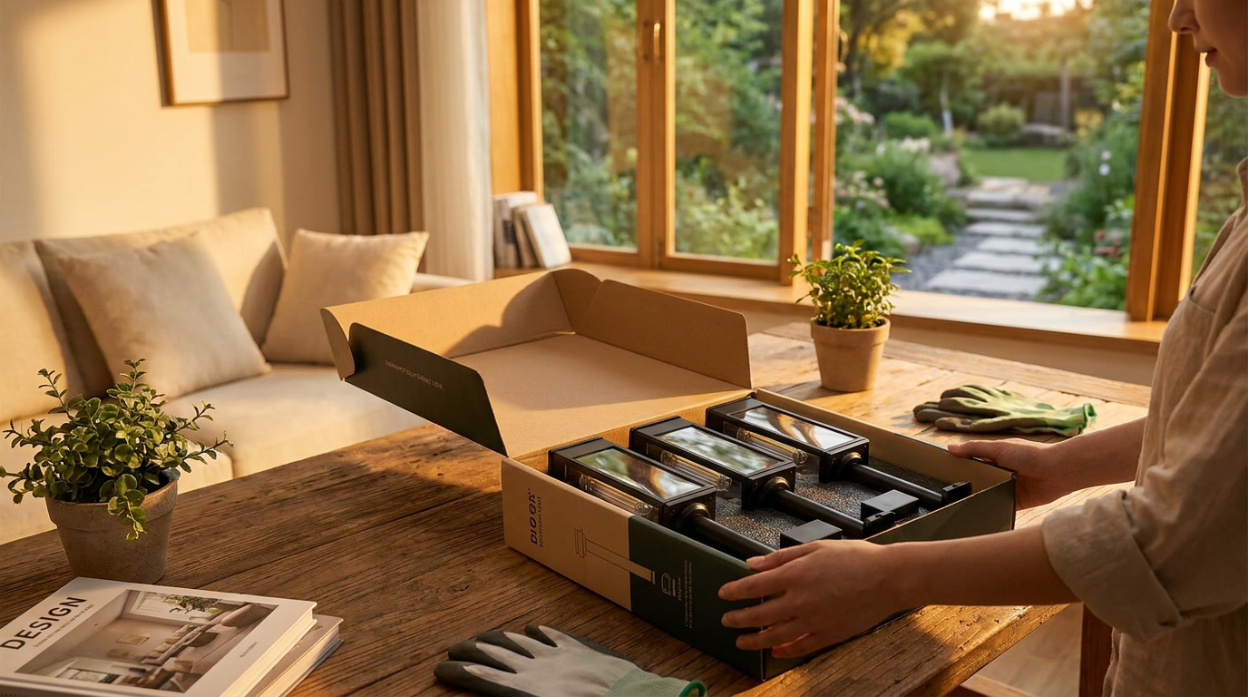 Curb Appeal with Waterproof Solar Garden Pathway Lights with Automatic On And Off