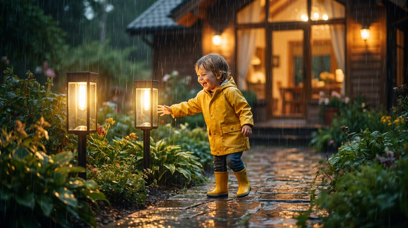 Waterproof Solar Garden Pathway Lights with Automatic On And Off for Storms