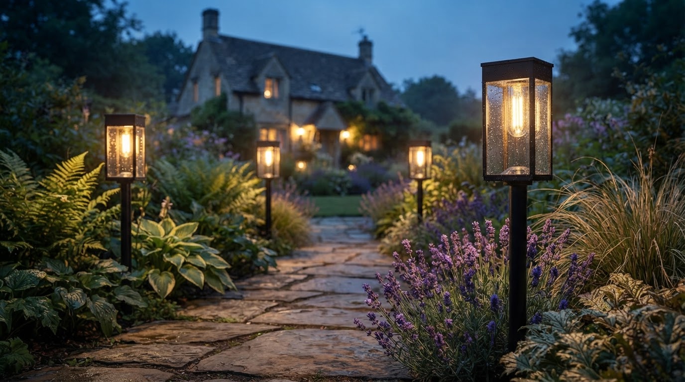 Waterproof Solar Garden Pathway Lights with Automatic On And Off Utility