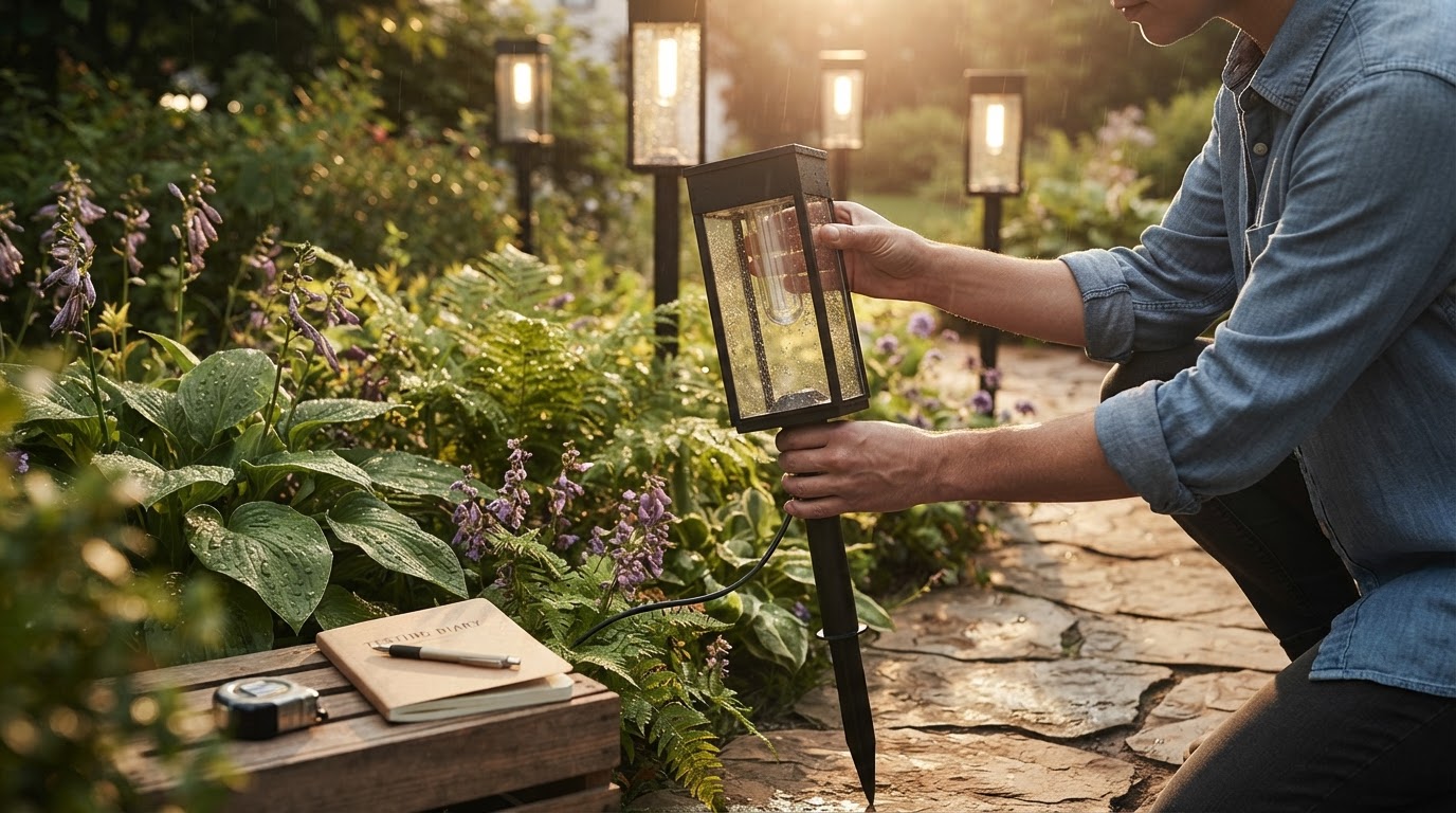 Waterproof Solar Garden Pathway Lights Testing Diary