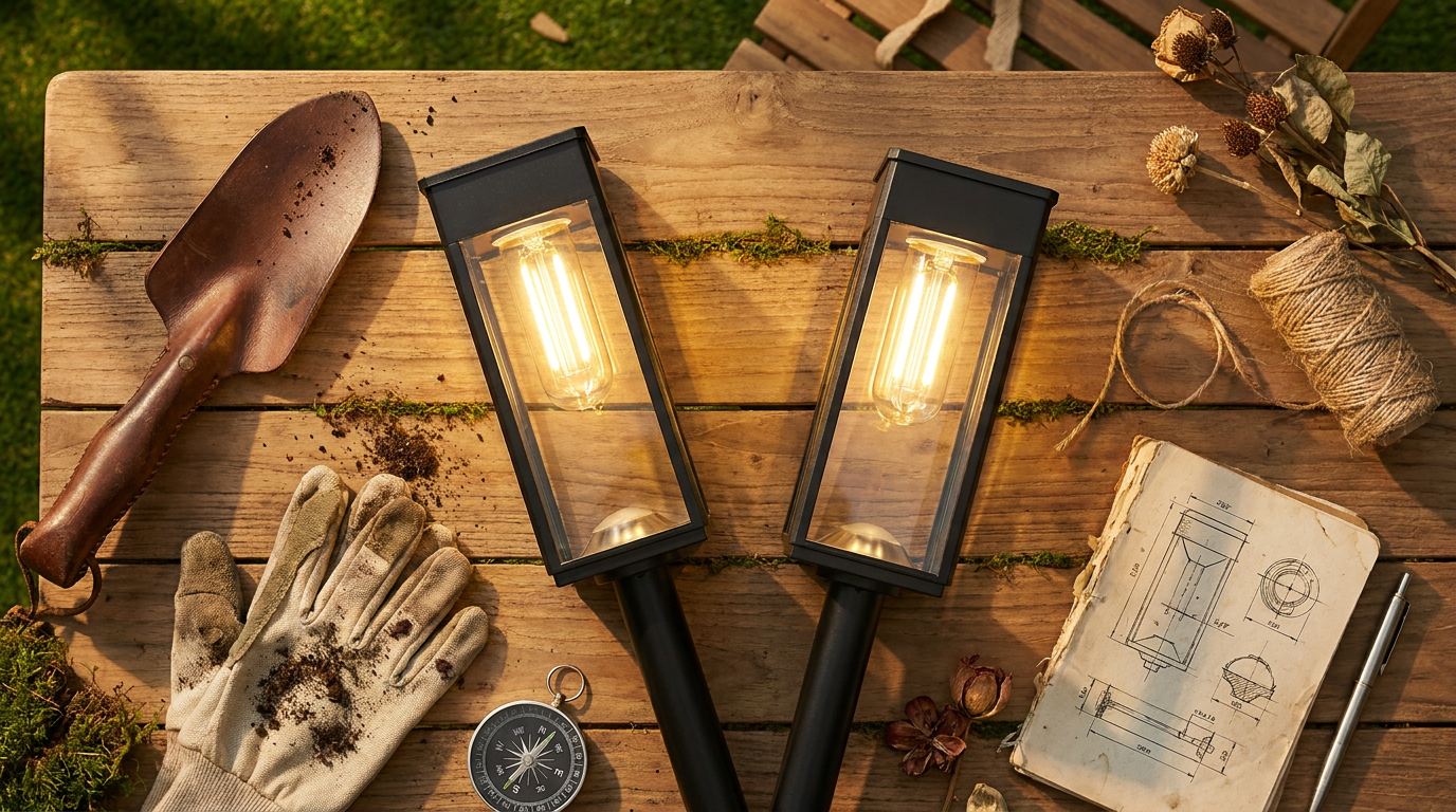 Waterproof Solar Garden Pathway Lights with Automatic On And Off