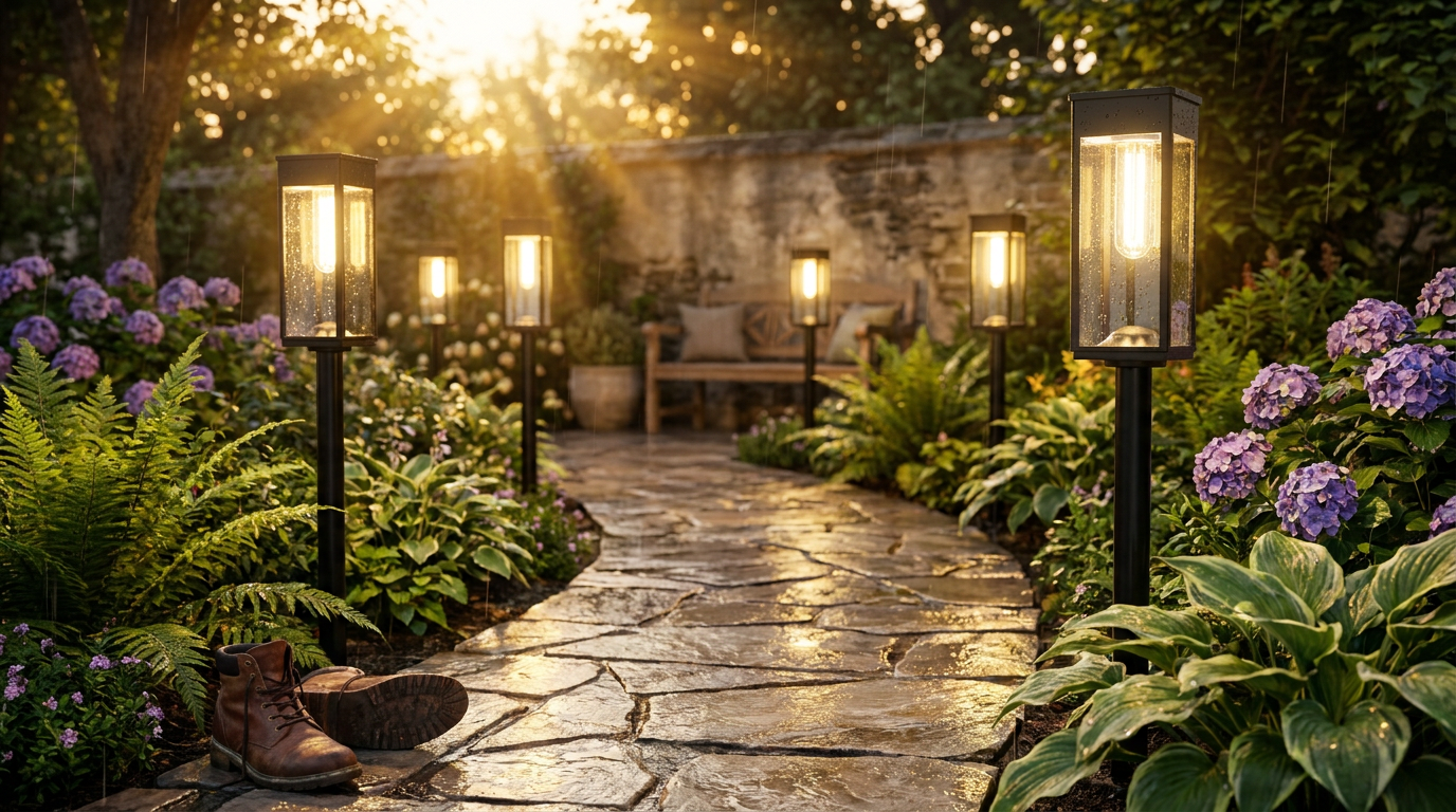 Weatherproof LED Walkway Lighting Standards for Garden Paths