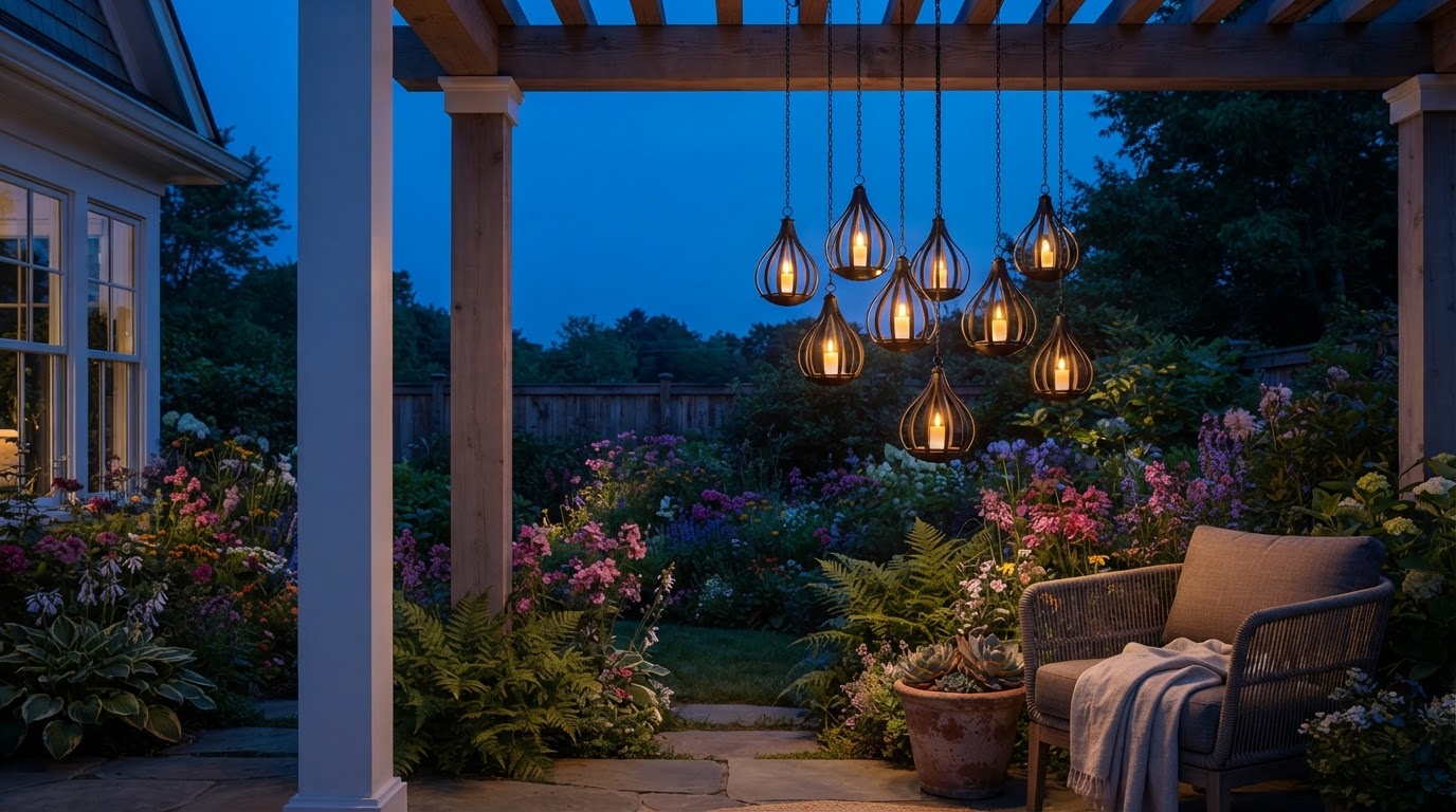 How long do Solar Water Drop Lantern lights last outdoors?