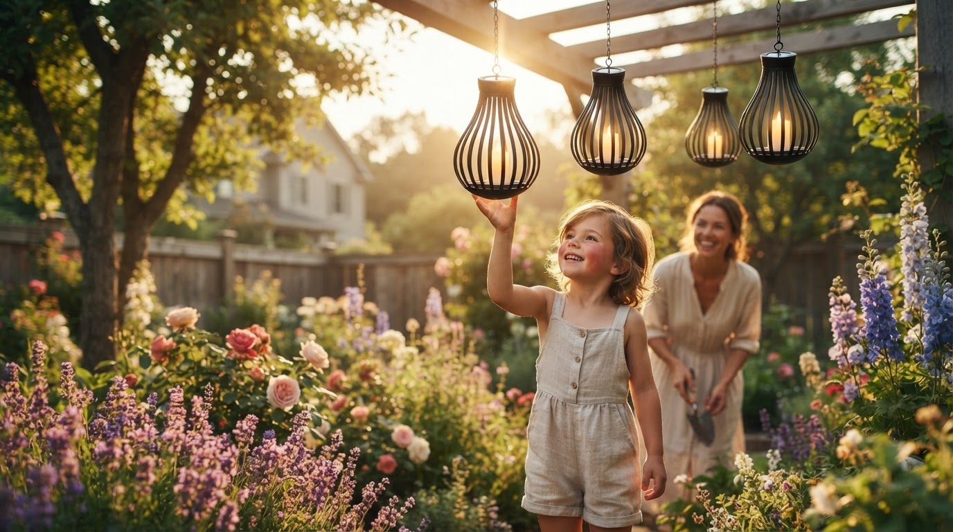How do you install a Solar Water Drop Lantern?