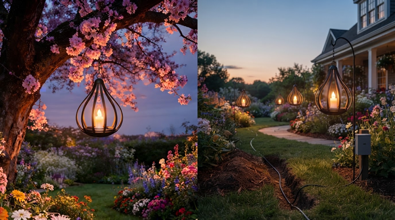 Solar Lanterns vs Low-Voltage Wired Path Lights
