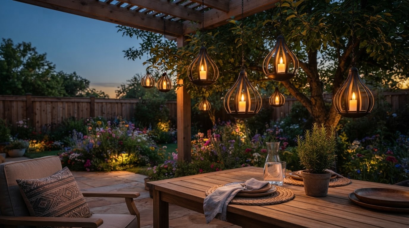 Solar Water Drop Lantern for Decorative Patio Lighting