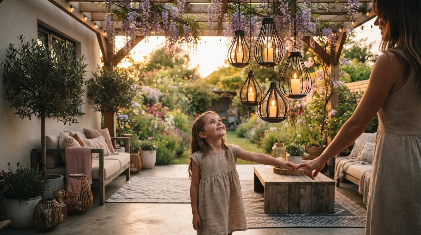 Solar Water Drop Lantern Styling for Modern Patios
