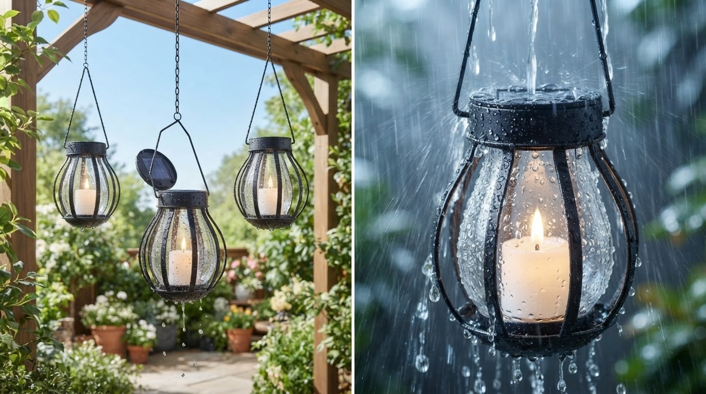 Solar Water Drop Lantern Weather Resistance Performance