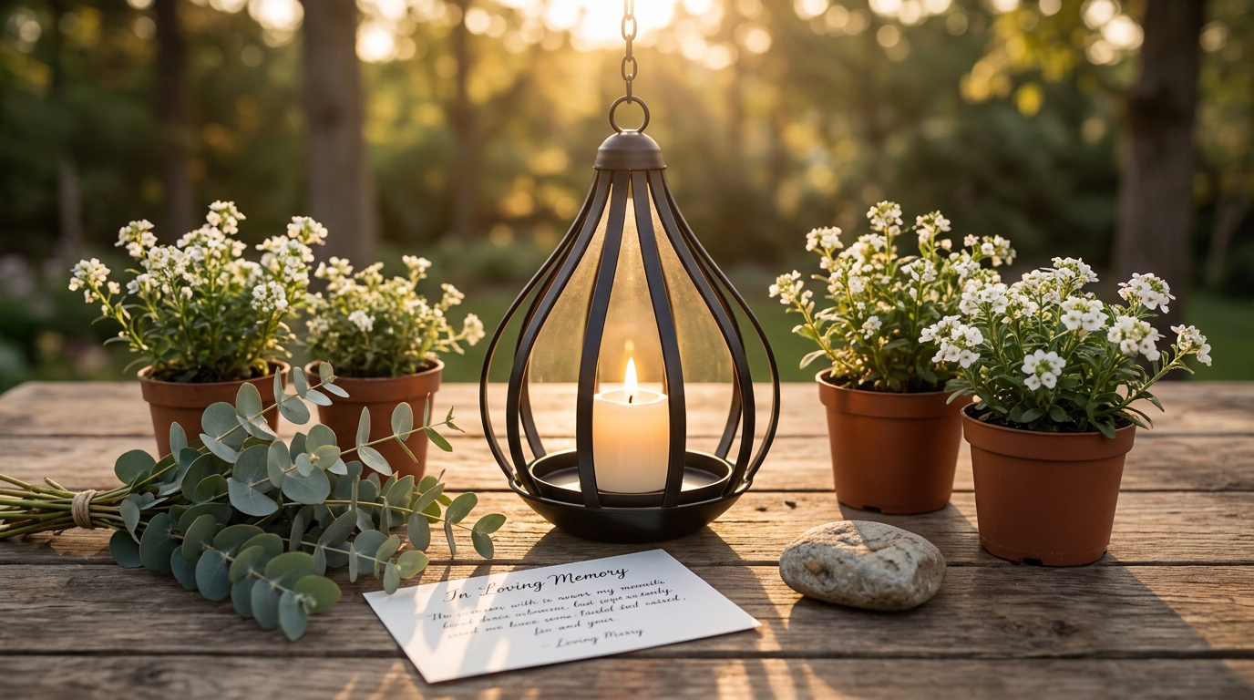 Solar Water Drop Lantern as a Sympathy Garden Gift