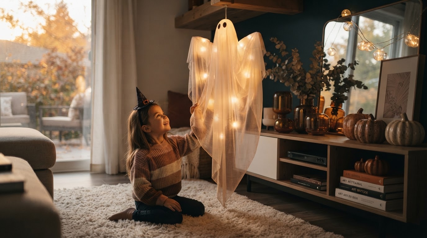 Layering Spooky Season Room Decor with Solyra Spooky Ghost