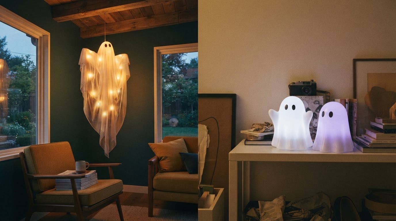 Solyra Spooky Ghost and the Cute Ghost Lamp Decor Market