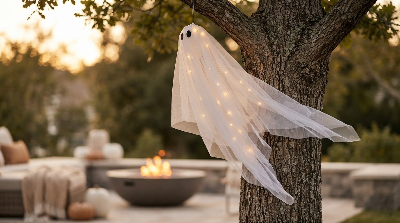 How does the Solyra Spooky Ghost perform in outdoor wind?