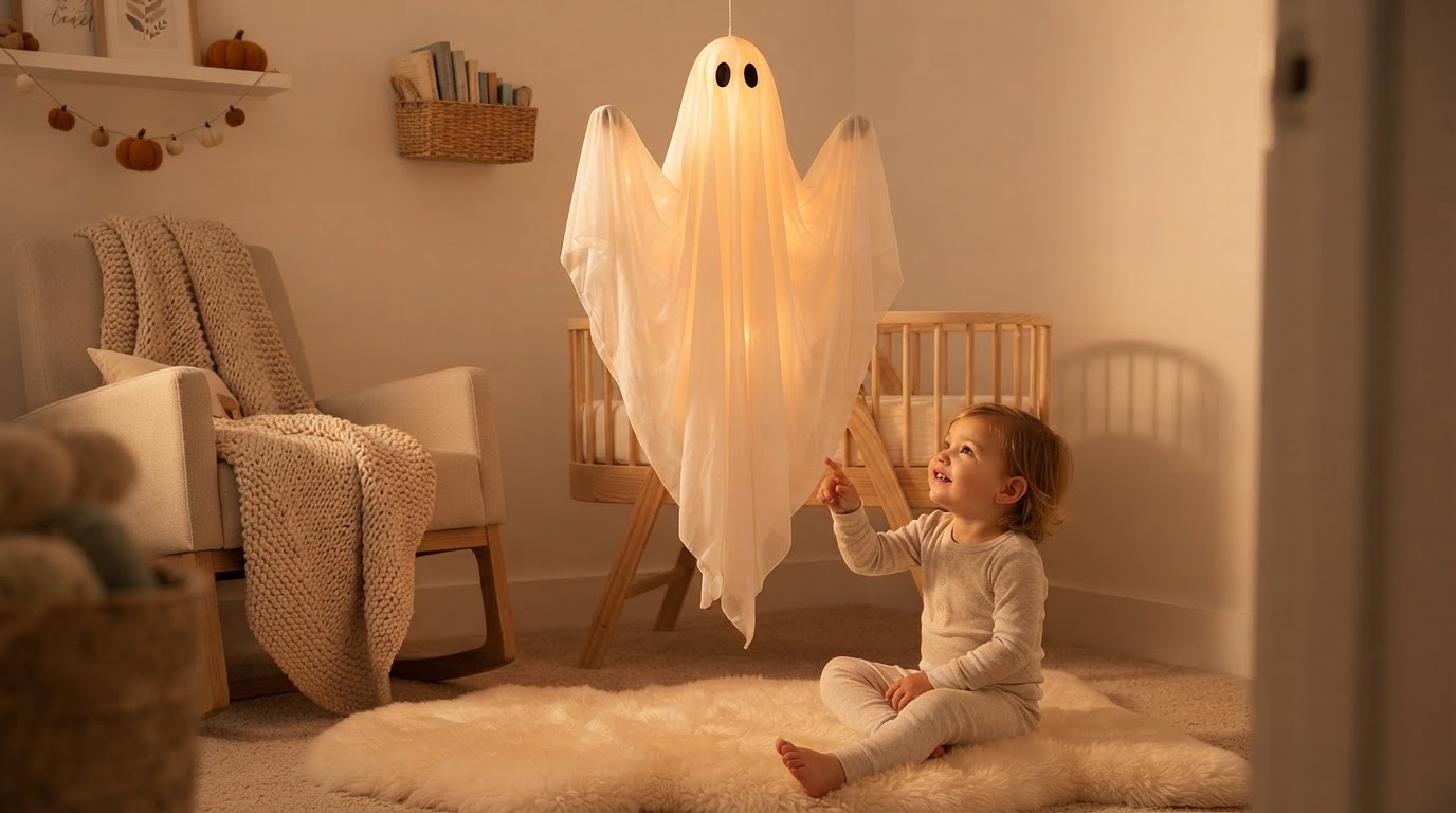 Solyra Spooky Ghost Setup for Nursery Environments