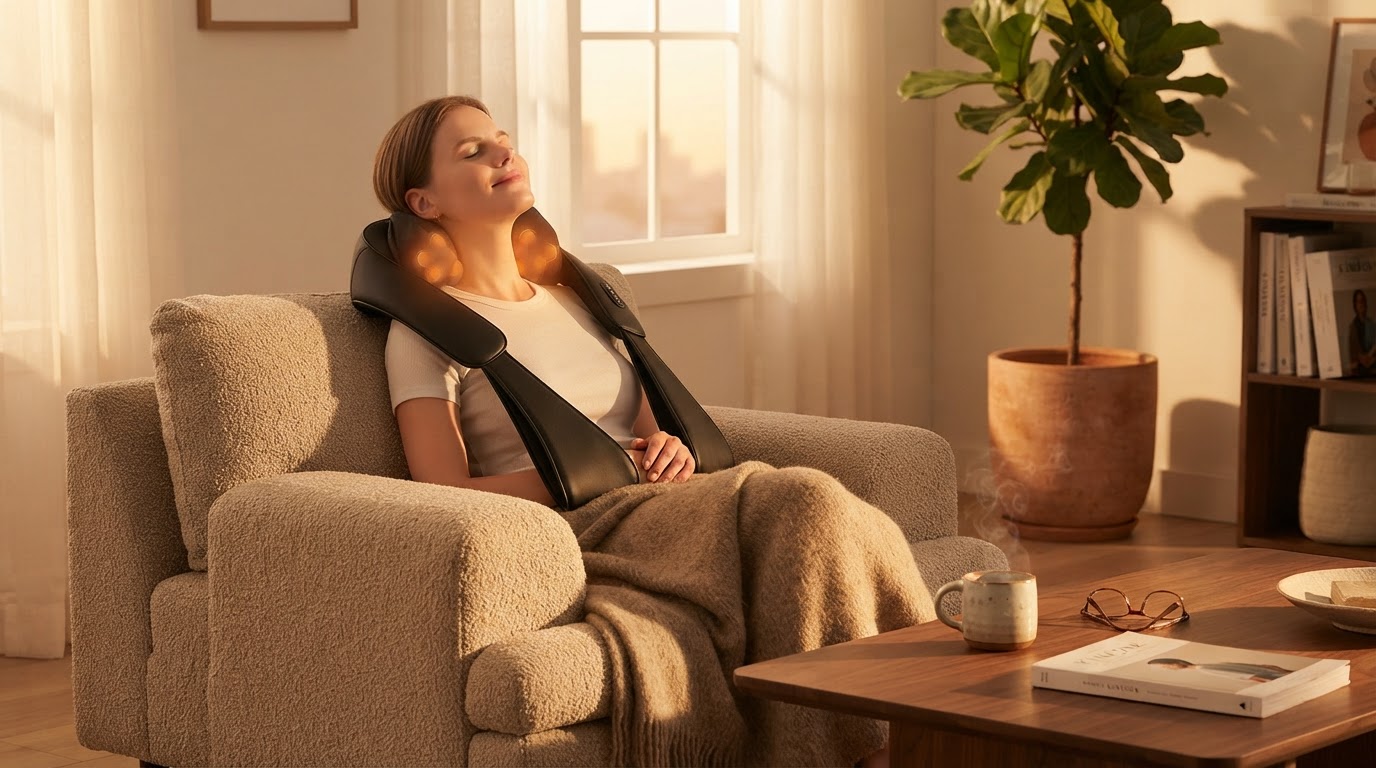 MASGRE Shiatsu Cordless Neck Massager Price Drop