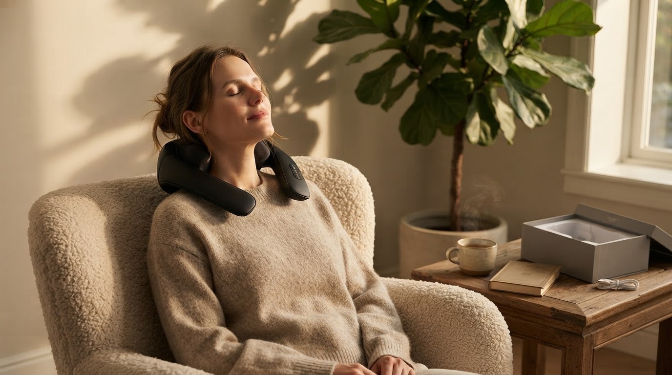 How to relieve tensed neck muscles with Cordless Neck Massager