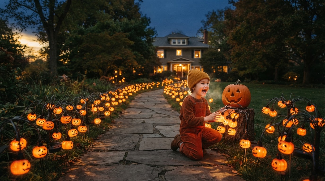 5-Step Setup for Solar Pumpkin Lume Light Walkways
