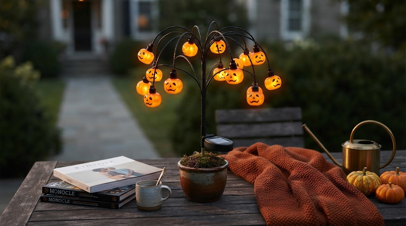 Natural Flickering Ambience with Solar Pumpkin Lume Light