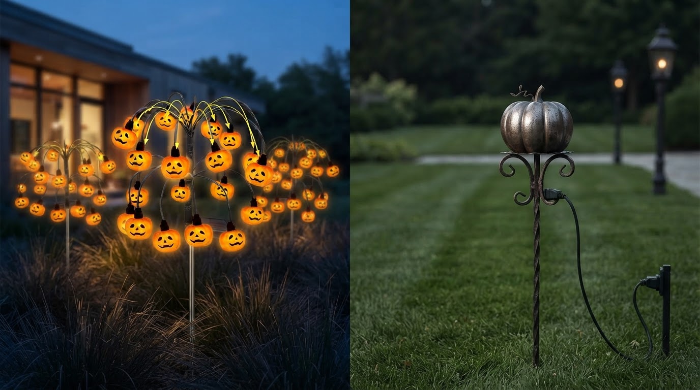 Solar Pumpkin Lume Light vs Garden Stake Alternatives