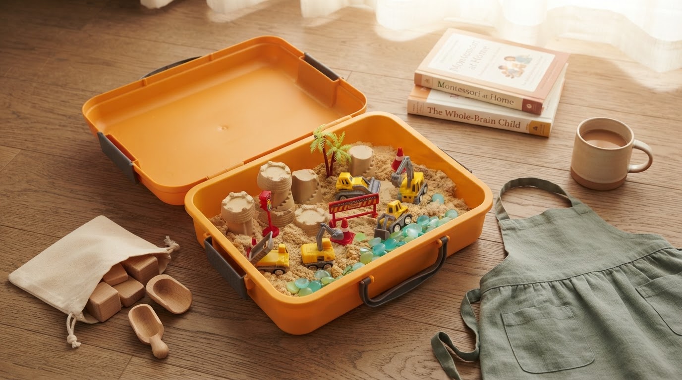 Selecting a Construction Sensory Bin for Toddler Learning