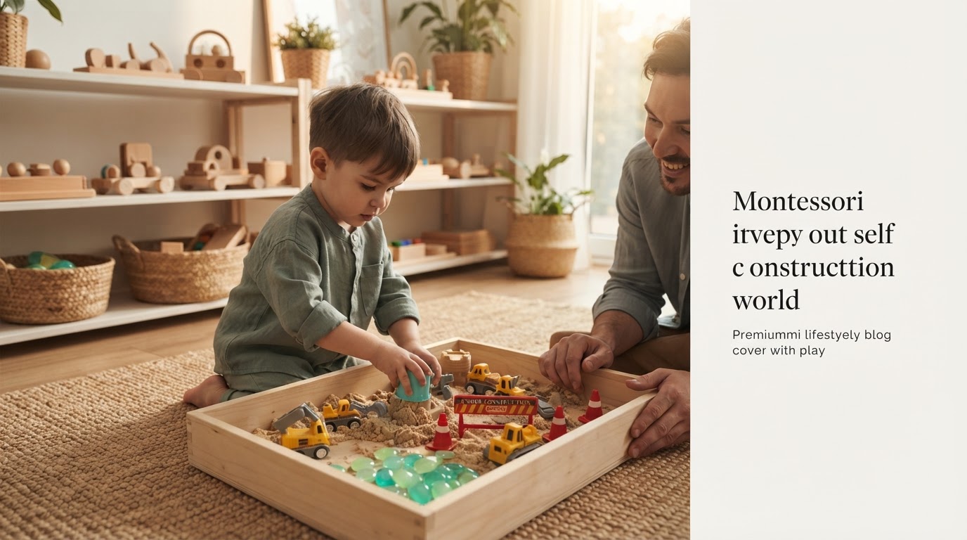 What is a Tiny Builders Toy Montessori construction set?