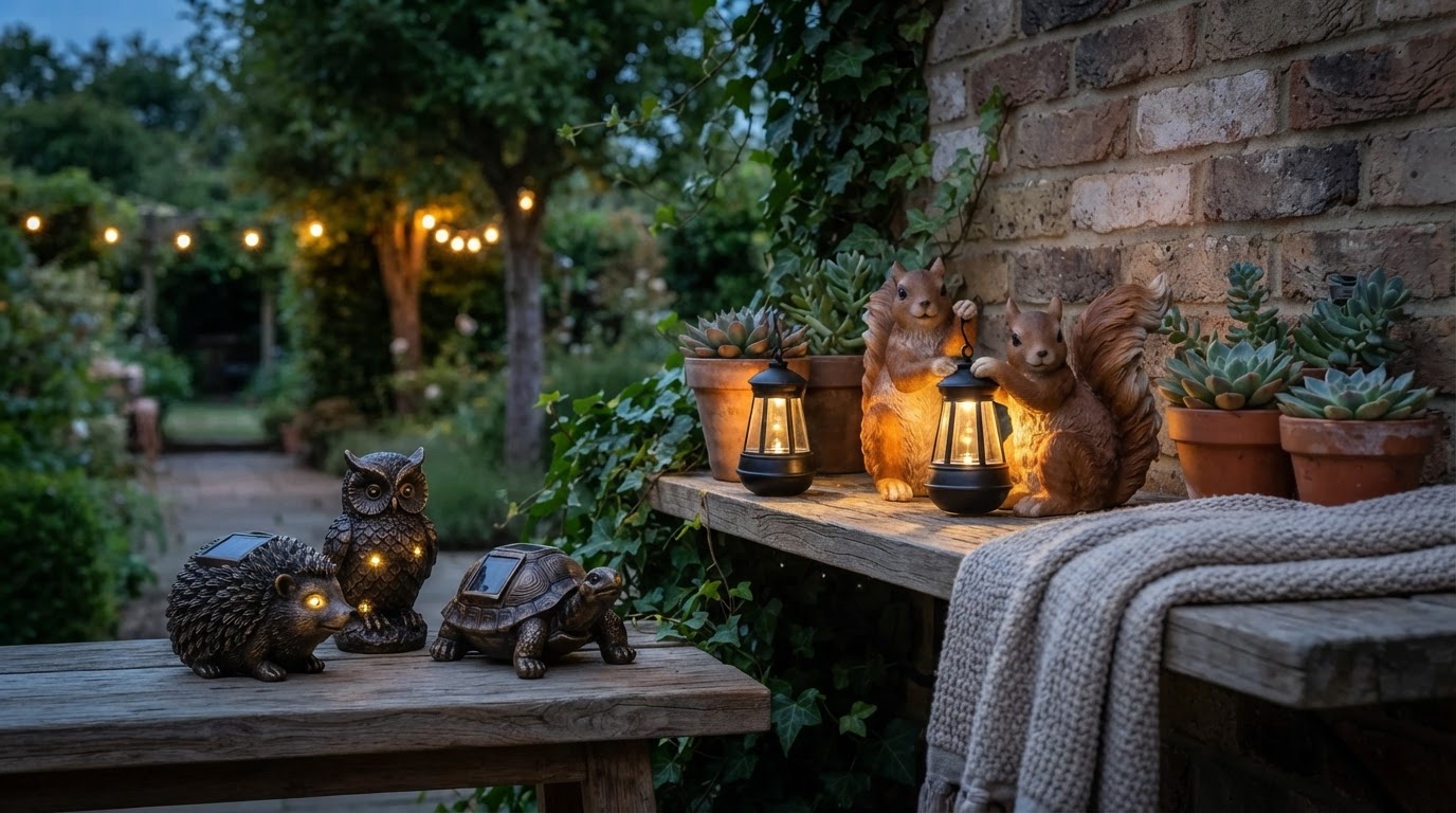 Which solar animal statues suit Solar Squirrel Lanterns?