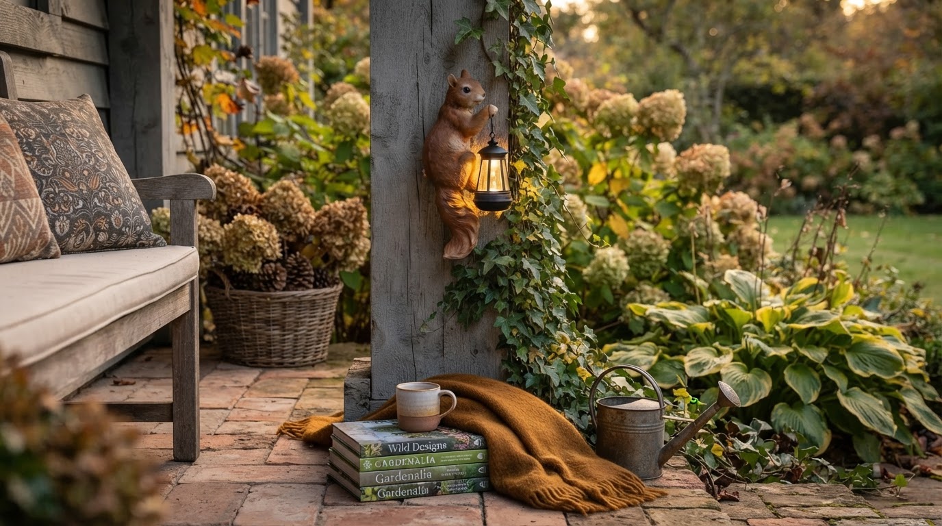 Elevating Porch Curb Appeal with Solar Squirrel Lanterns