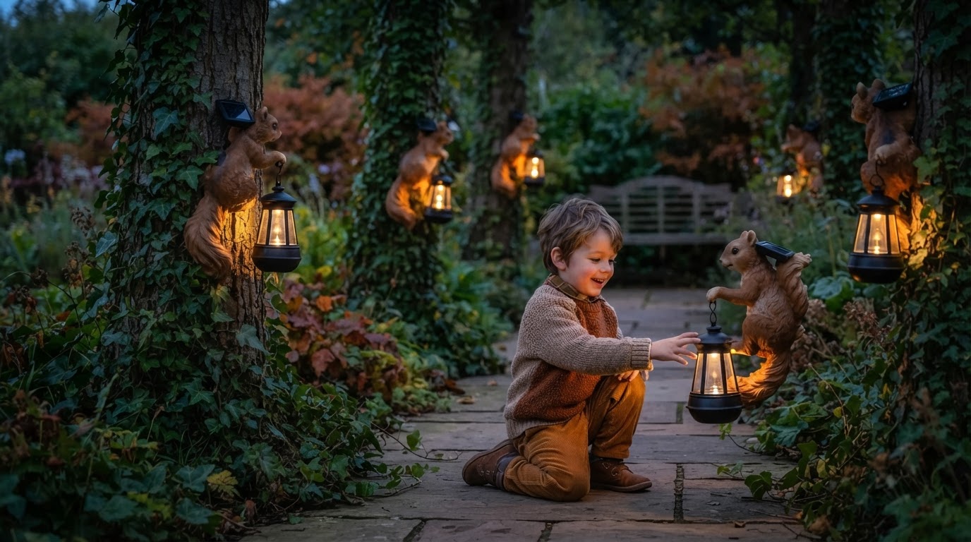 How do I install Solar Squirrel Lanterns for pathways?