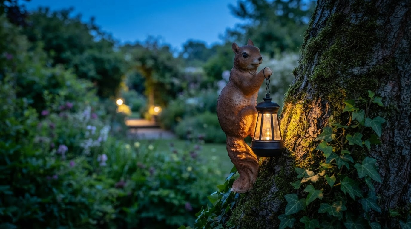 Why Choose a Resin Solar Squirrel Lantern Garden Ornament?