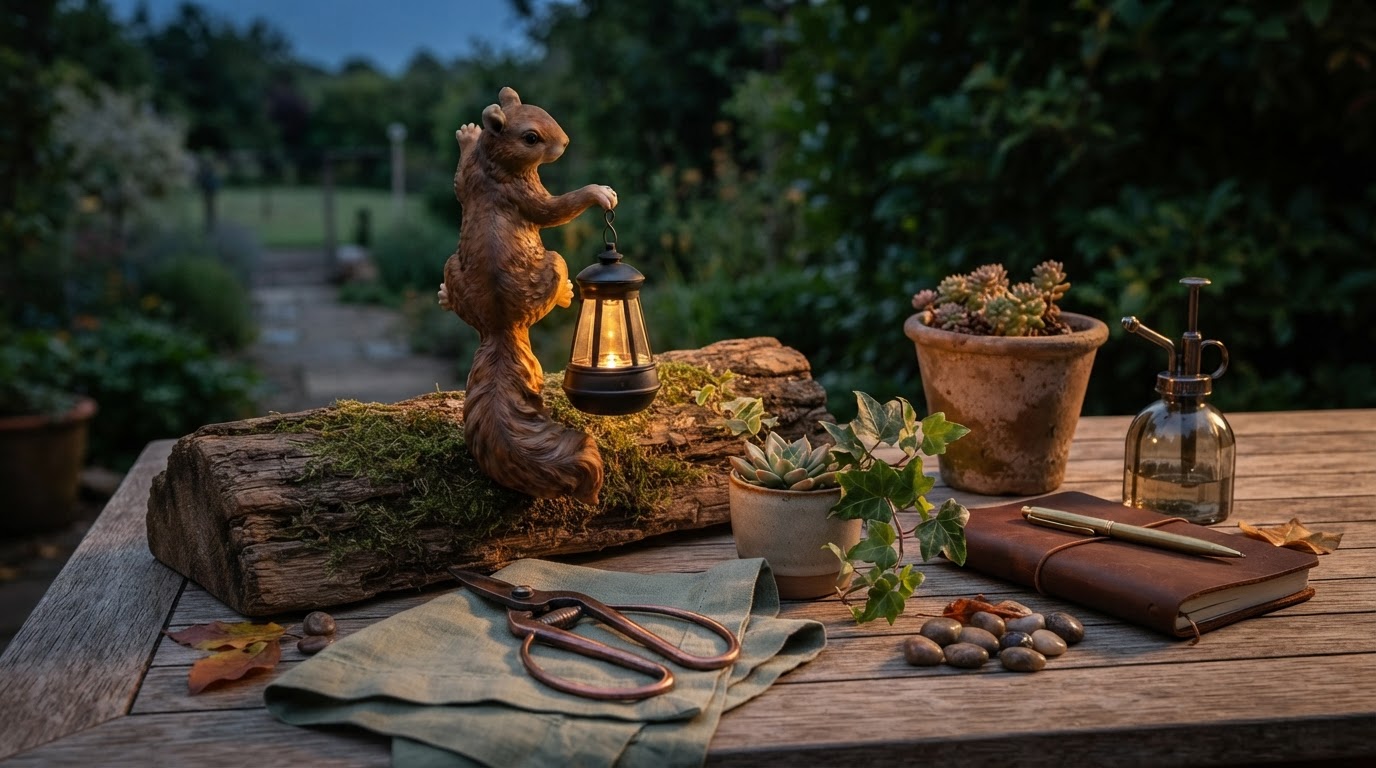Solar Squirrel Lanterns for Year-Round Garden Lighting