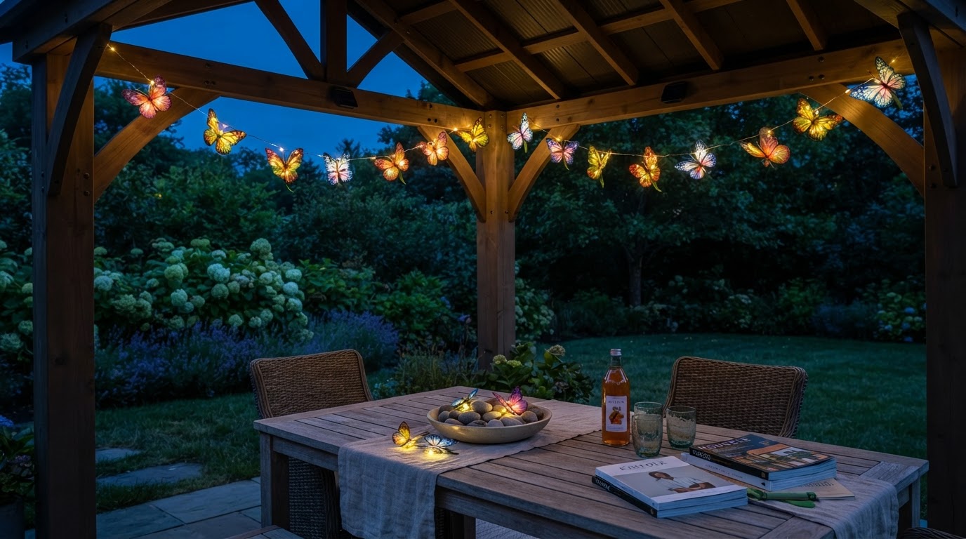 Solar Outdoor Fairy Lights for Heavy Duty Gazebo Use