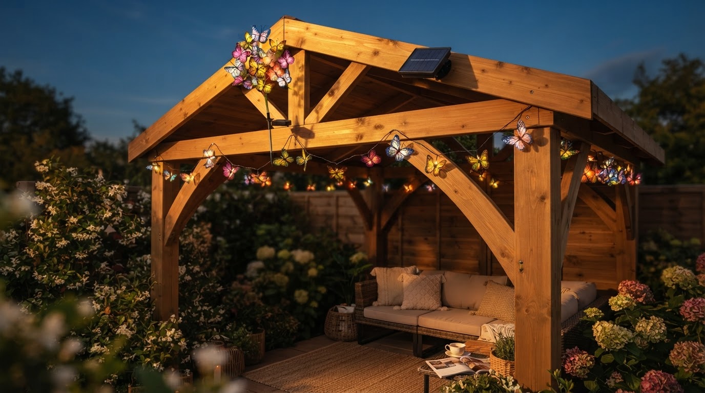 Can Solar Outdoor Fairy Lights handle a gazebo installation?