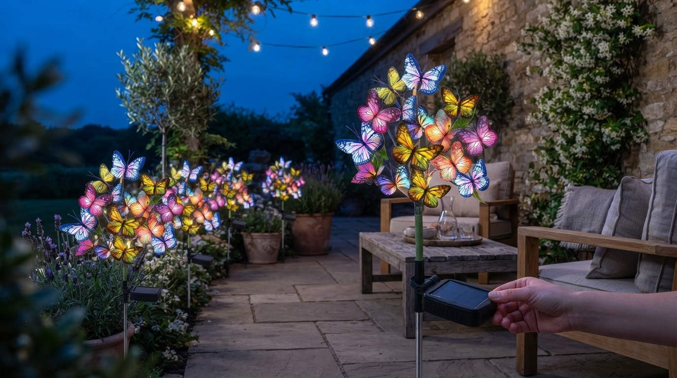 How do Solar Outdoor Fairy Lights power a patio?