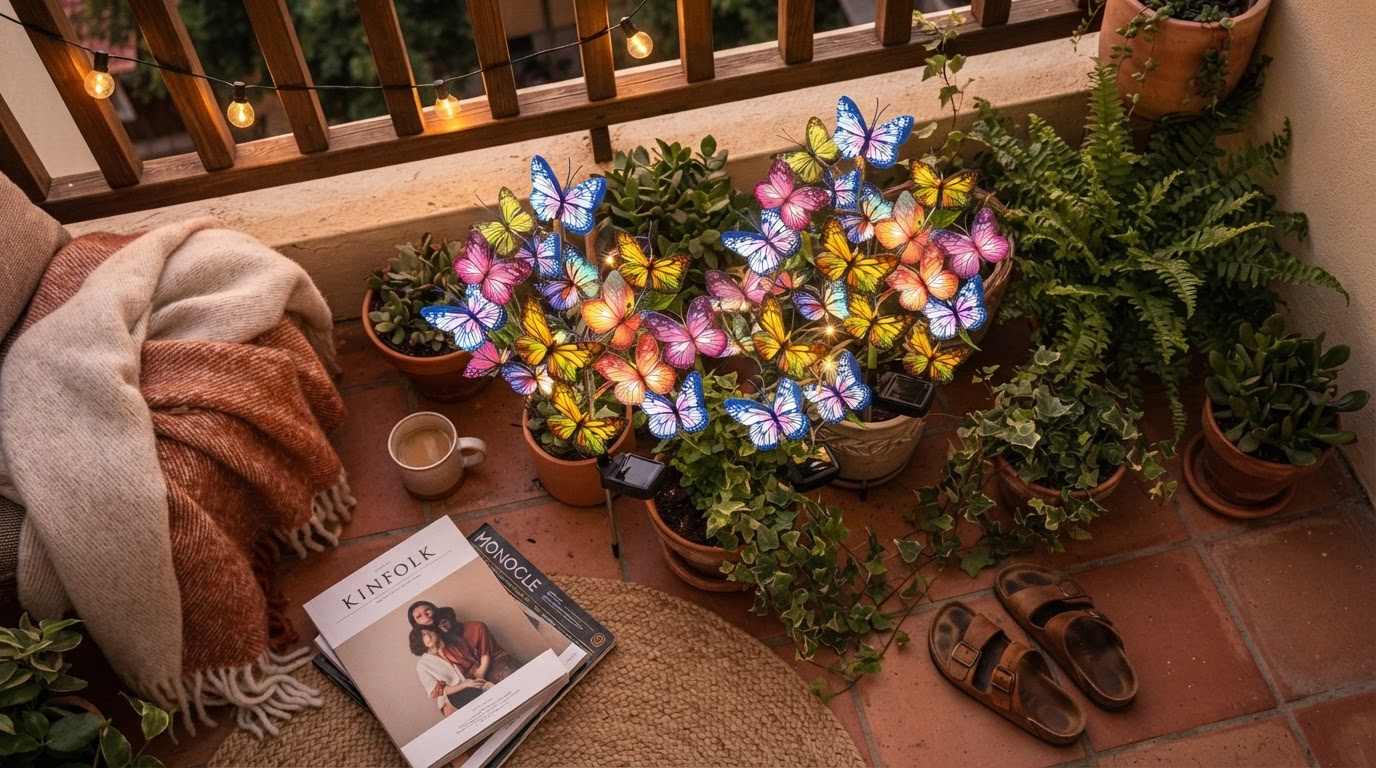 Decorating Small Balconies With Solar Outdoor Fairy Lights