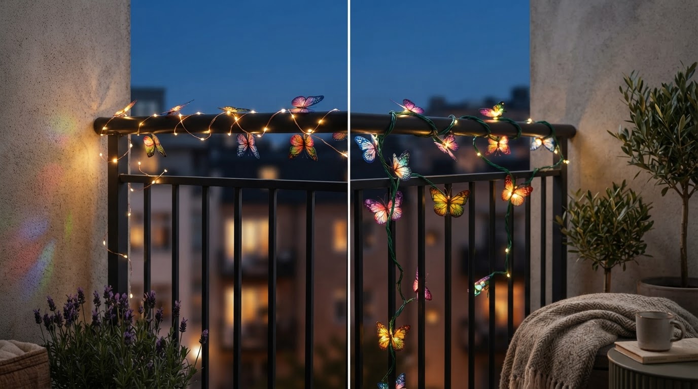 Which Solar Outdoor Fairy Lights suit a balcony railing?