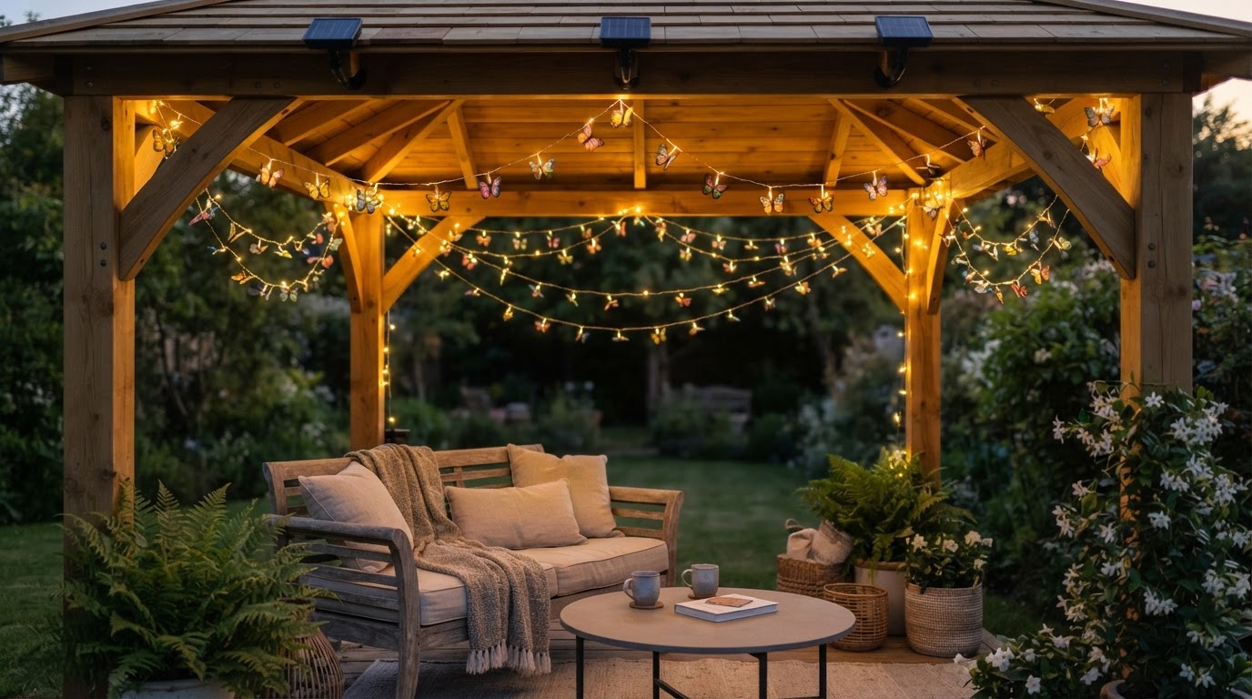 Can Solar Outdoor Fairy Lights illuminate a gazebo?