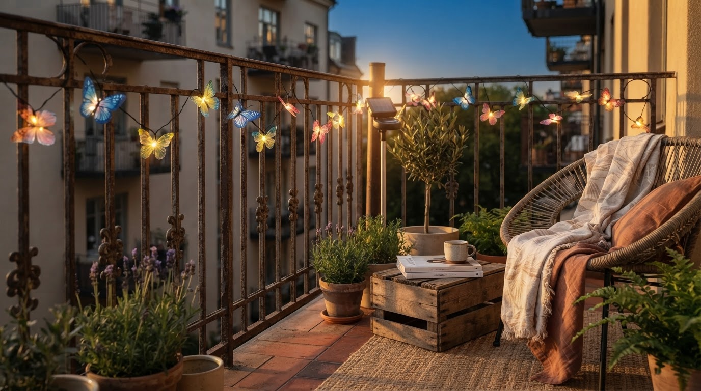 Optimizing Balcony Railings with Solar Outdoor Fairy Lights