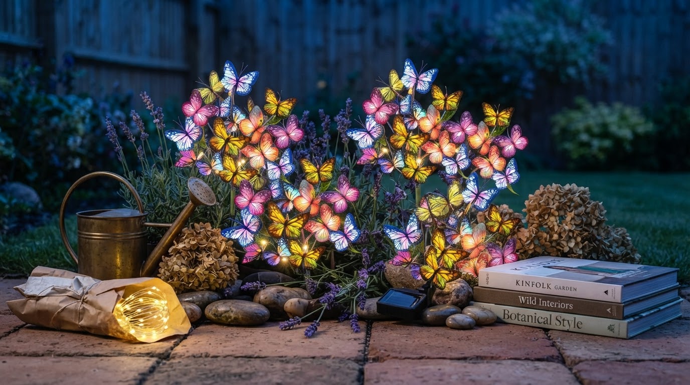 Solar Outdoor Fairy Lights for Yard Firefly Effects