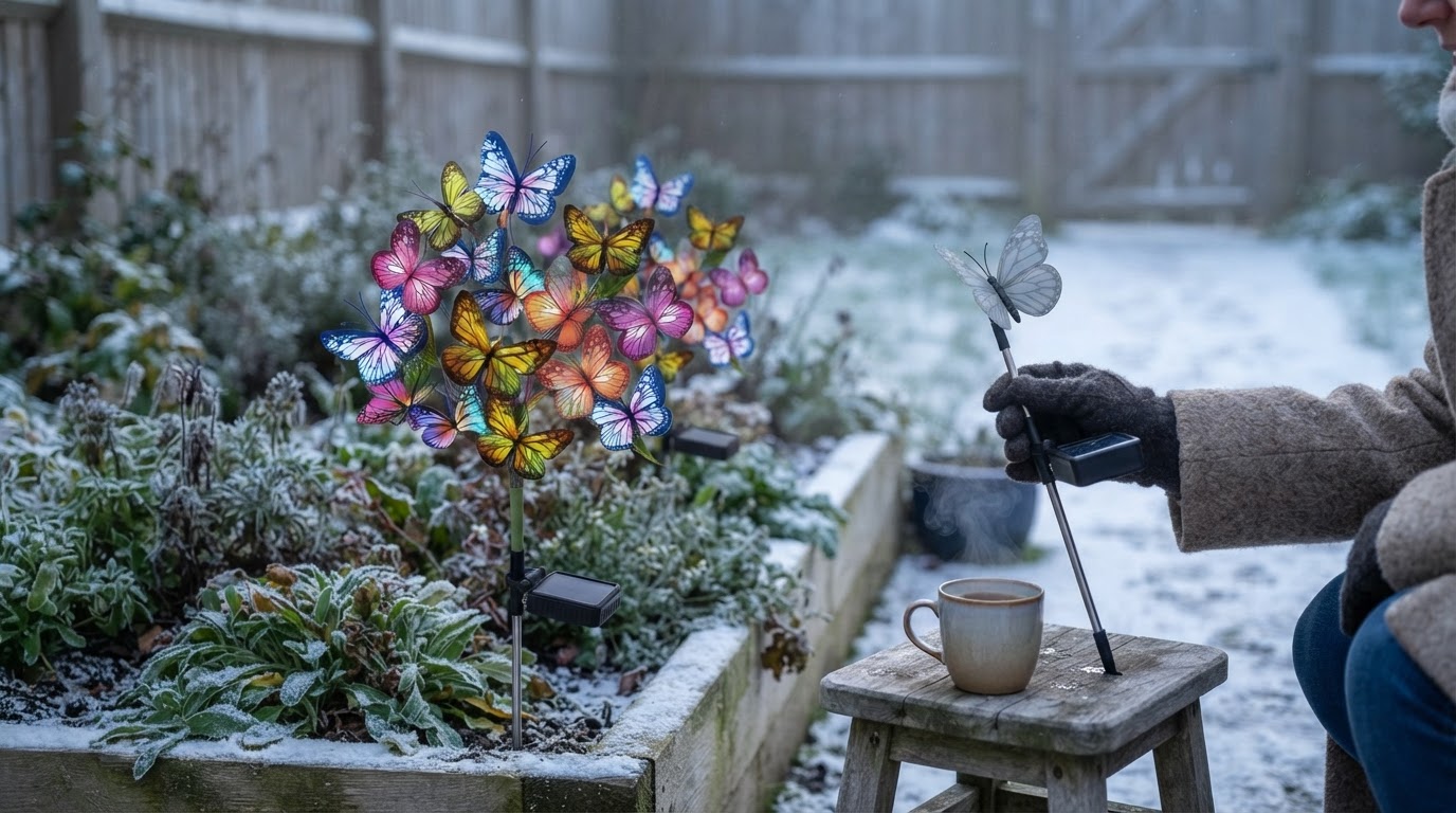 Do solar firefly lights for yard use work in winter?