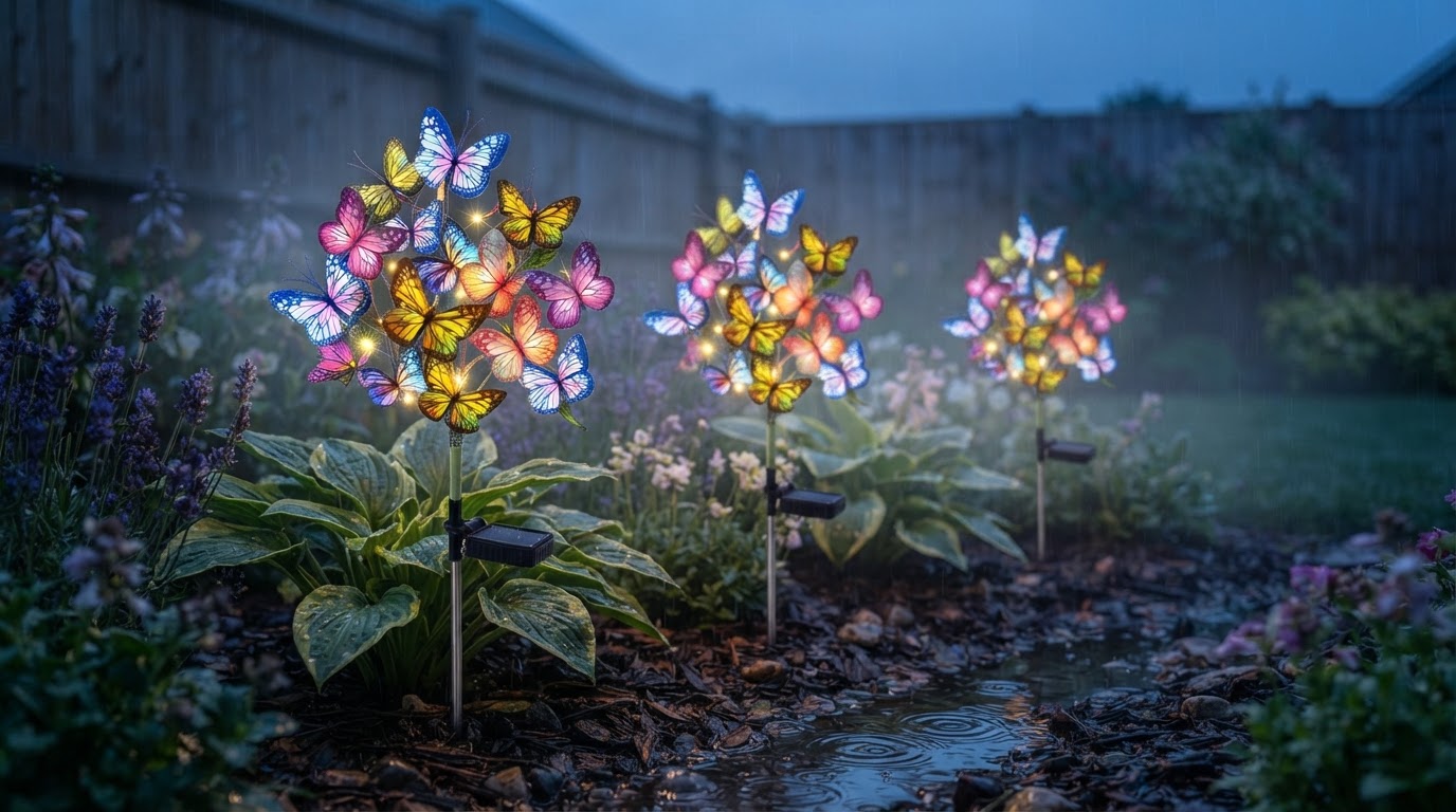 How do Solar Outdoor Fairy Lights perform in rainy weather?