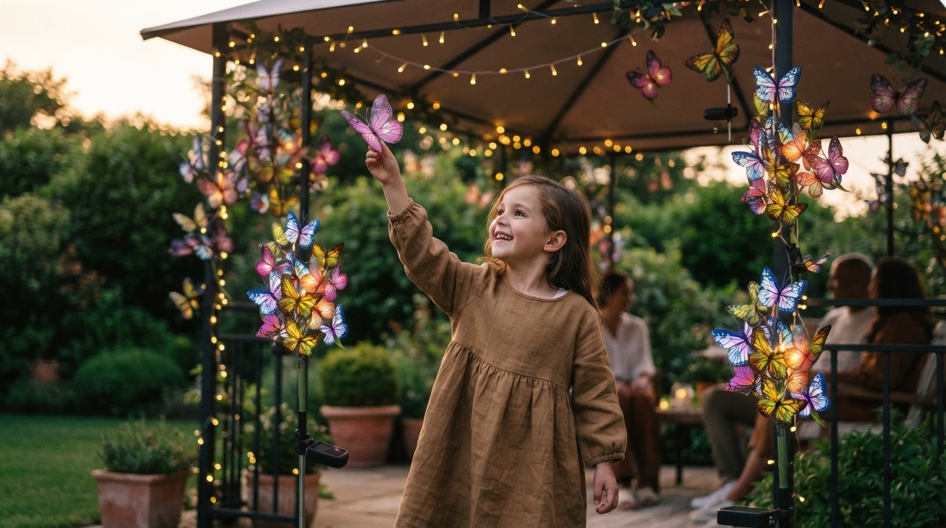 5-Step Solar Outdoor Fairy Lights Gazebo Setup