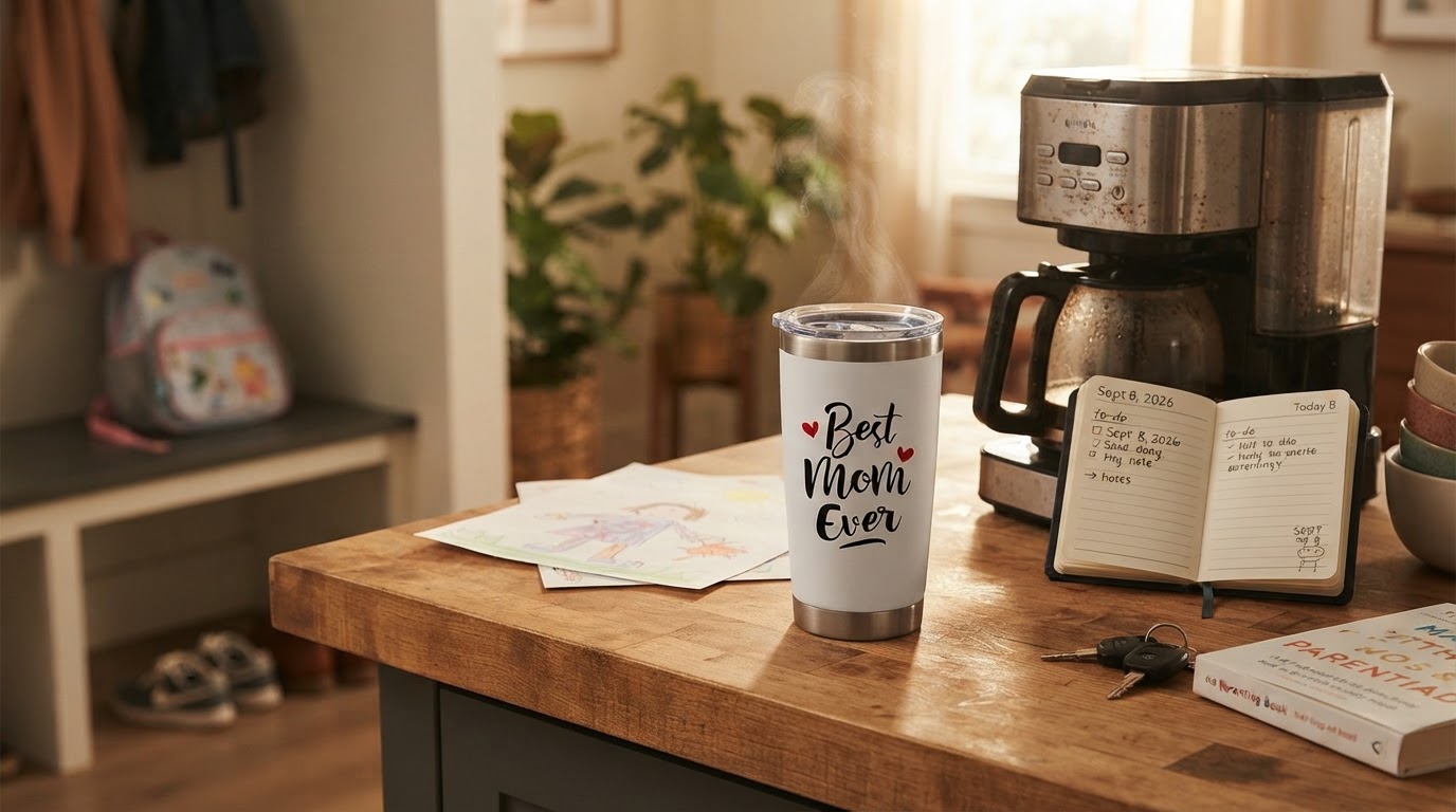 Why does a Mommy Tumbler keep coffee hot for busy moms?
