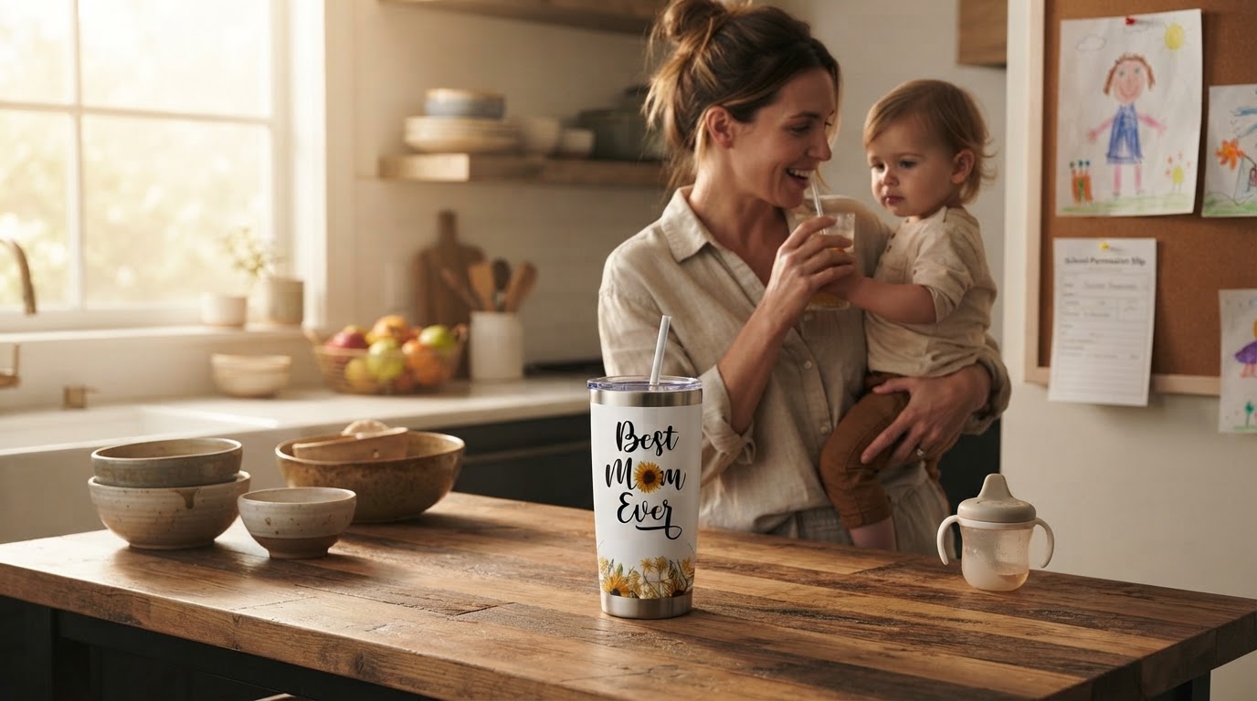 Why is a straw essential for a mom life water bottle?